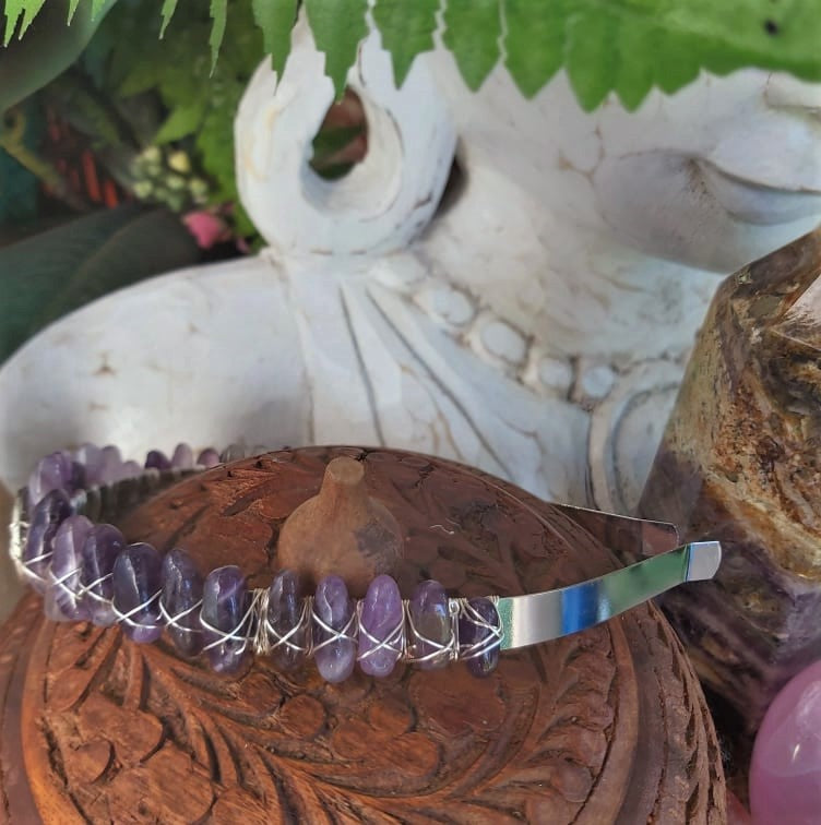 Amethyst Gemstone Crown Tiara Baroque Handmade (CR11)