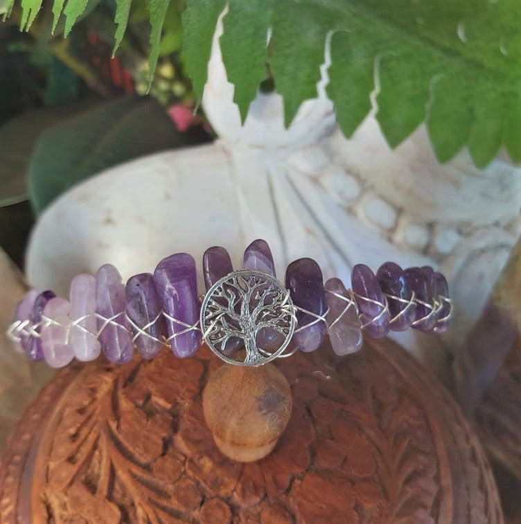 Amethyst Gemstone Crown Tiara Baroque Handmade (CR11)