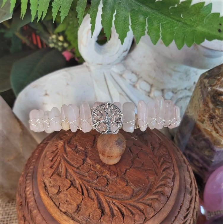 Rose Quartz Gemstone Crown Tiara Baroque Handmade (CR12)