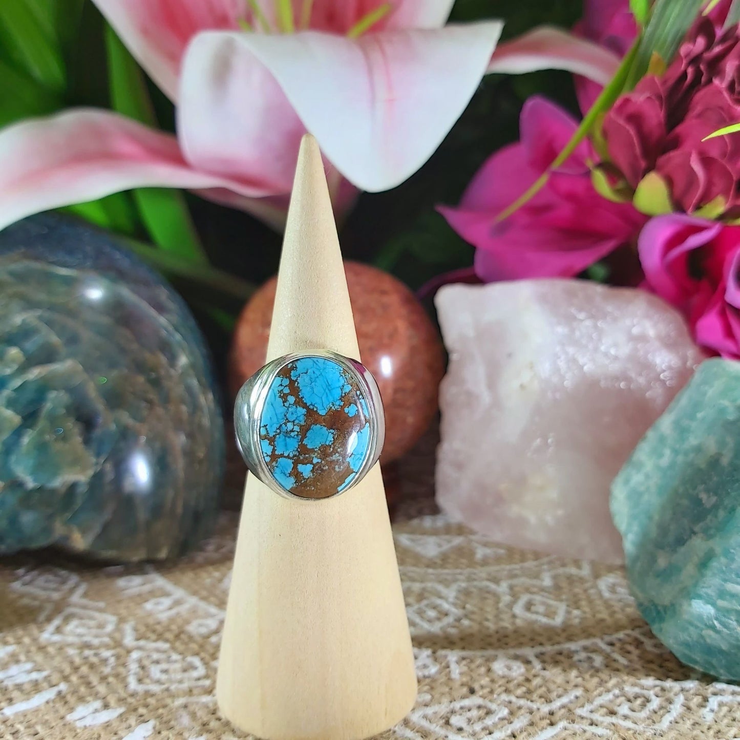 Turquoise Acceptance Gemstone Ring Size US 7 (E1110)