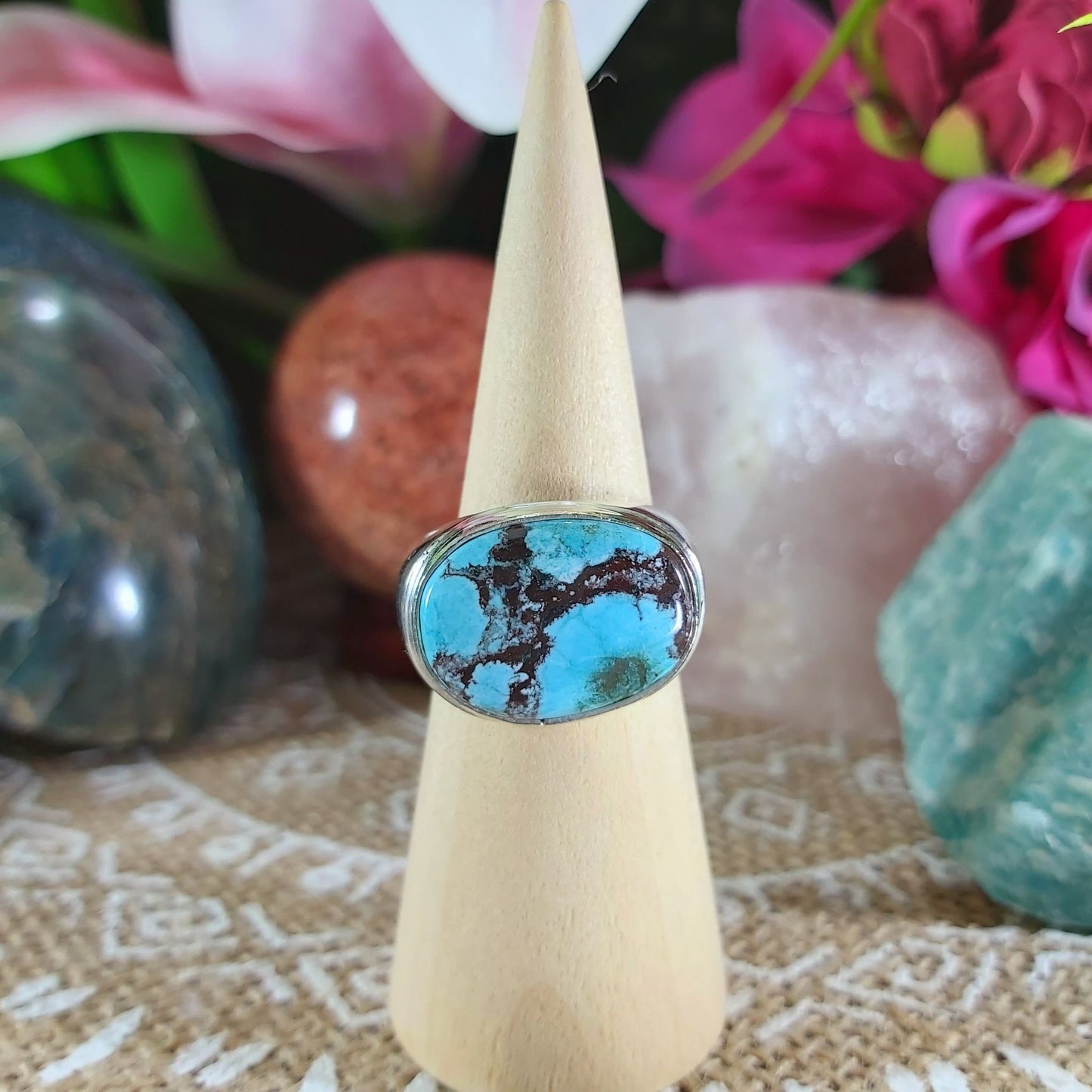 Turquoise Acceptance Gemstone Ring Size US 8 (E1112)
