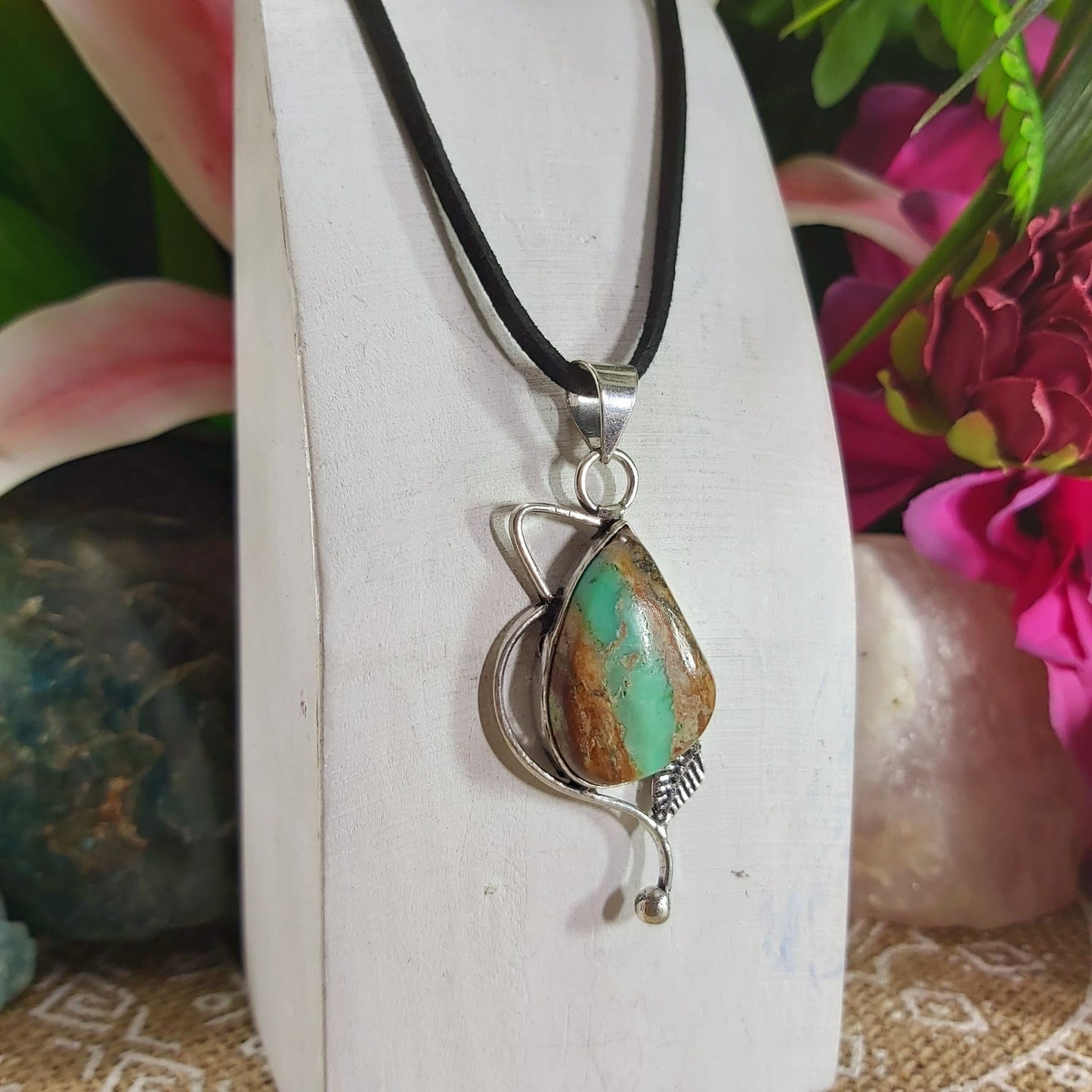 Chrysoprase Forgiveness Gemstone Pendant (E1158)