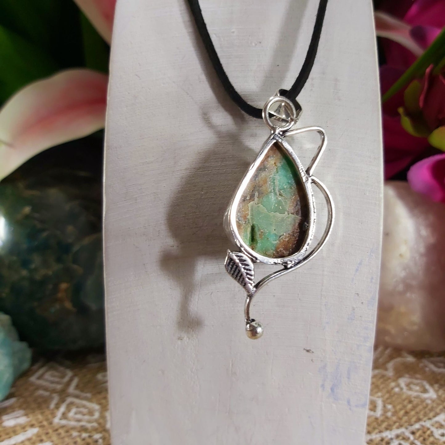 Chrysoprase Forgiveness Gemstone Pendant (E1158)