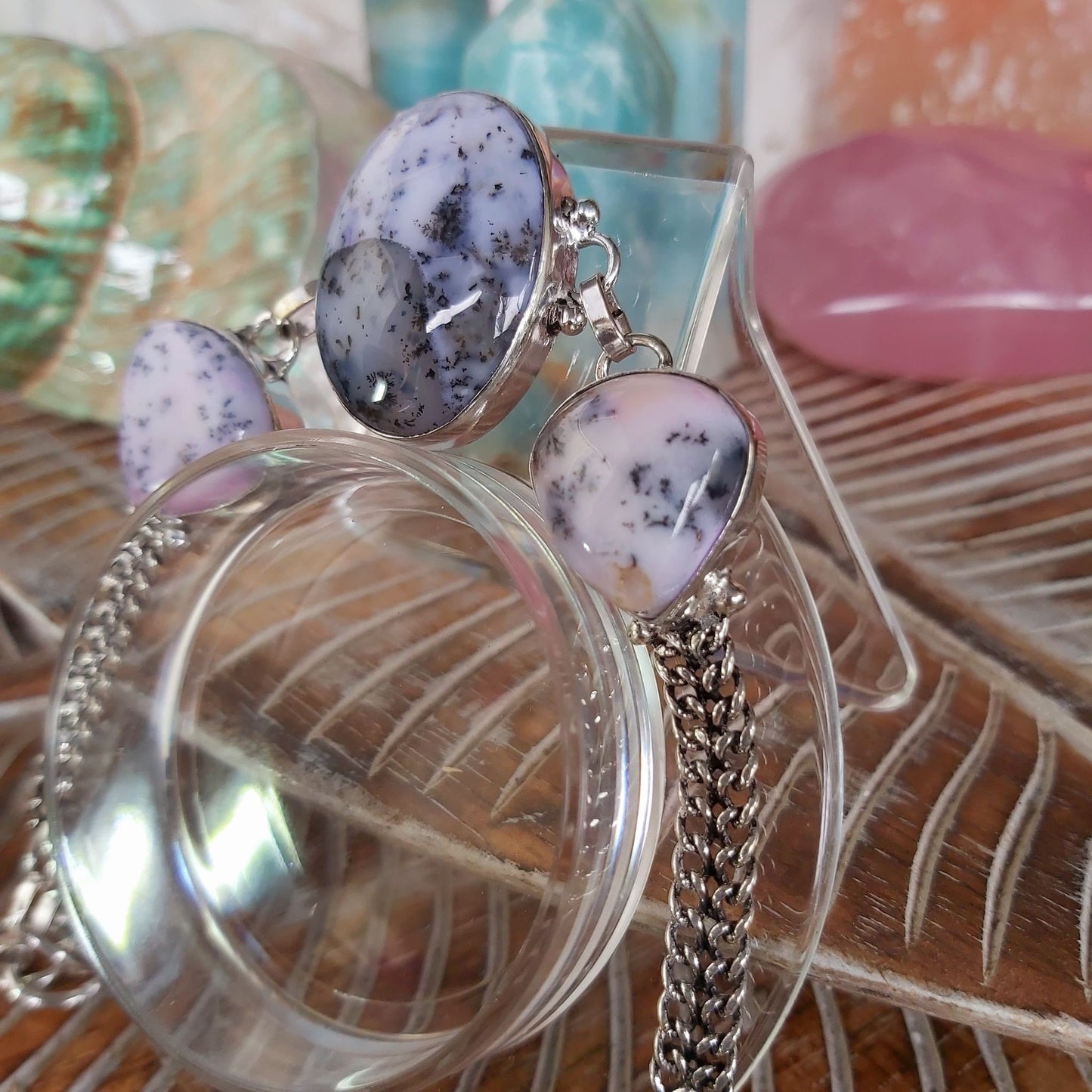 Dendritic Opal Spiritual Growth Bracelet 20 cm (E1182)