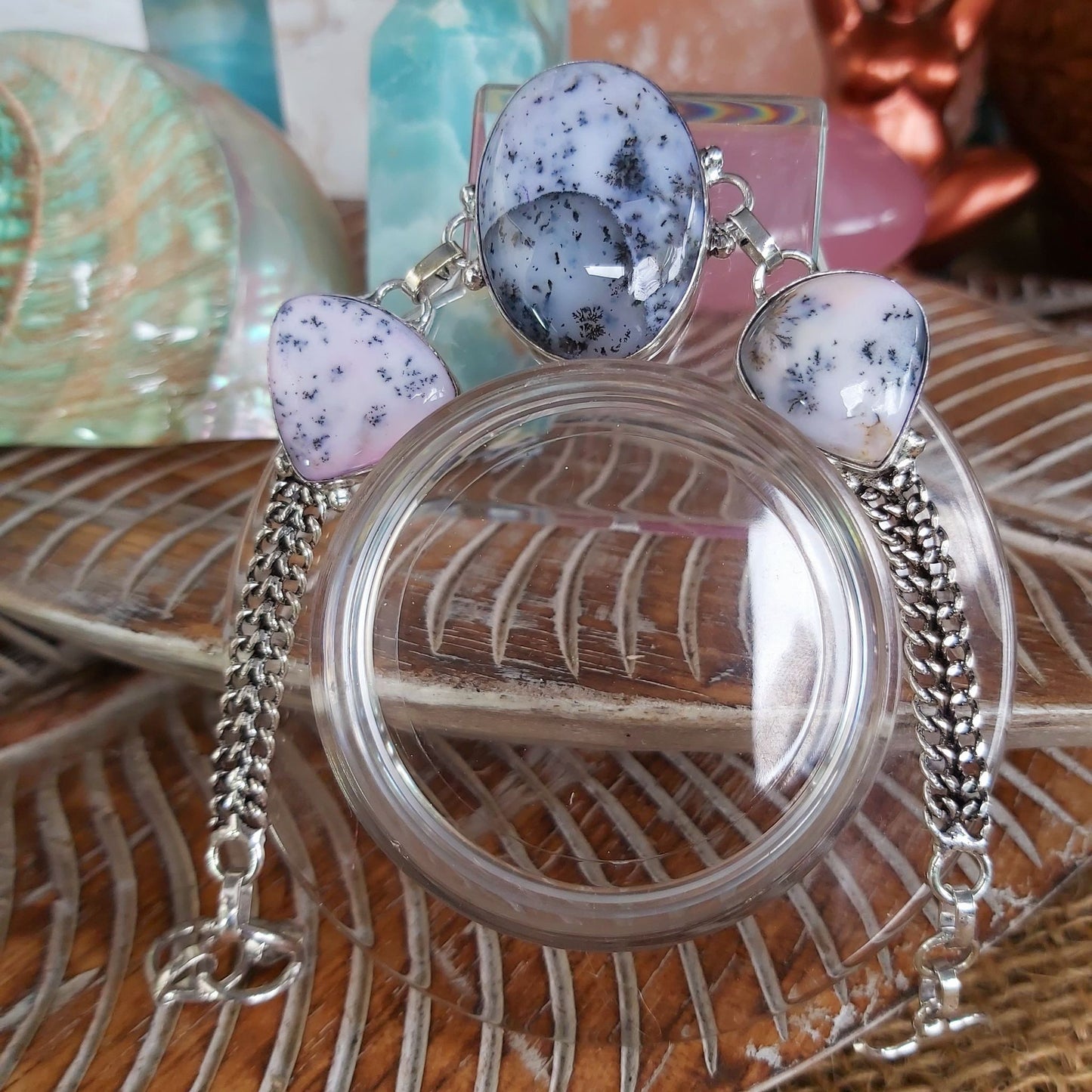 Dendritic Opal Spiritual Growth Bracelet 20 cm (E1182)