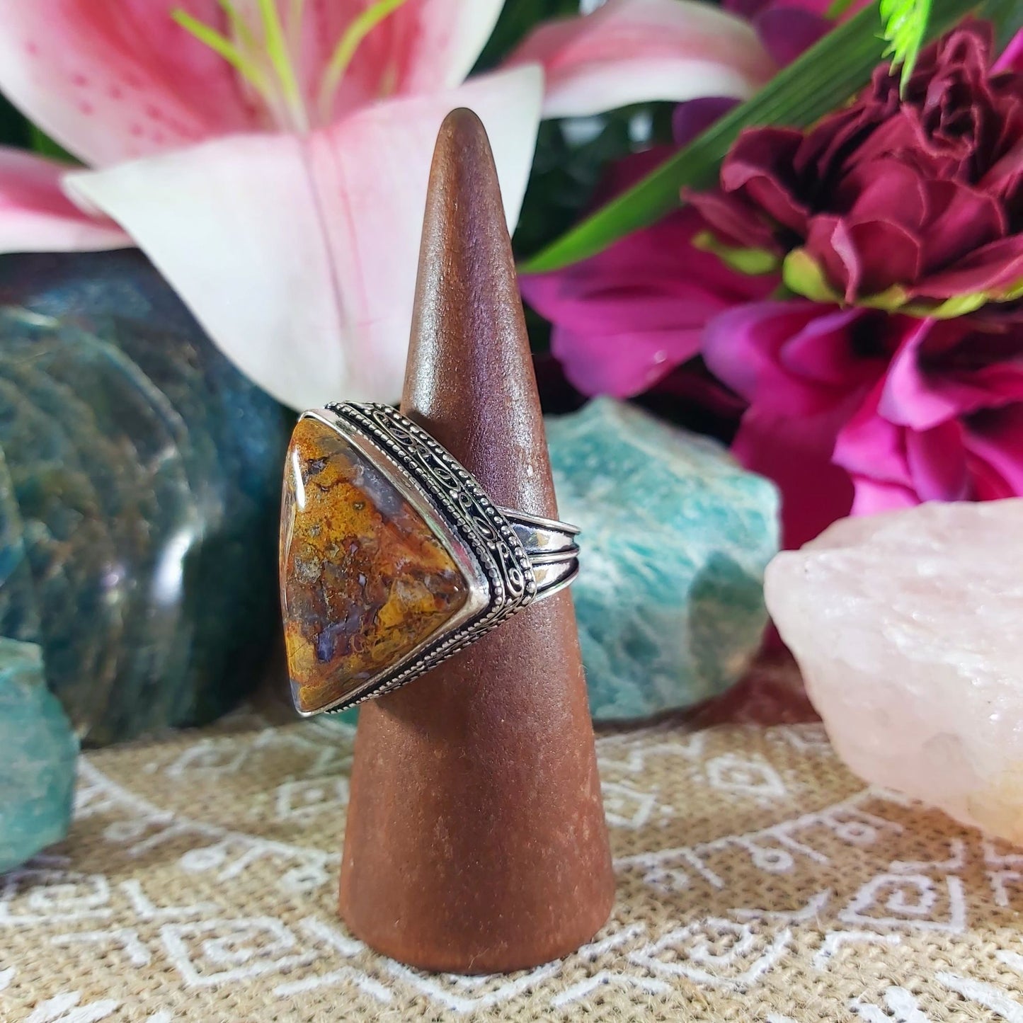 Agate Physical Well Being & Balance Ring US 9.5 (E1260)