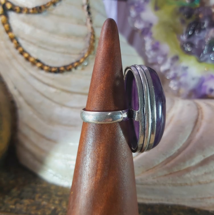 Amethyst Protection Gemstone Ring Size US 6 (E1525)