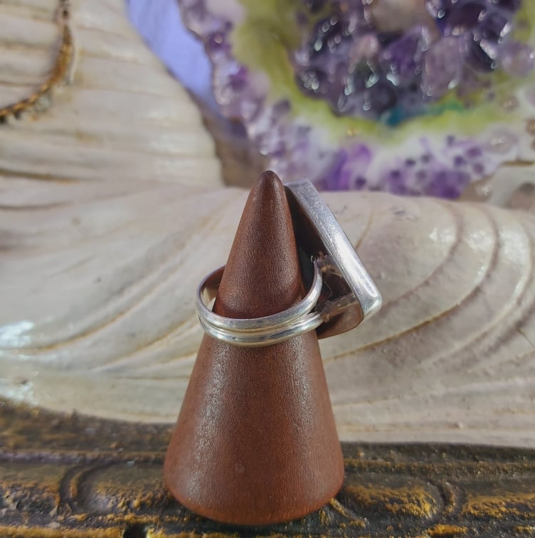 Charoite Spiritual Path Gemstone Ring Size US 7 (E1579)