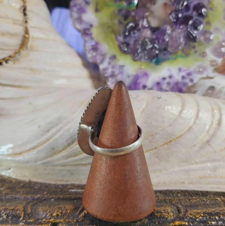 Charoite Spiritual Path Gemstone Ring Size US 9 (E1584)