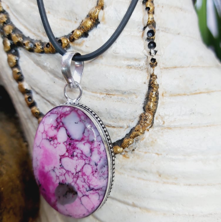 Dendritic Opal Hope to Life Gemstone Pendant (E1626)