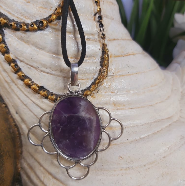 Amethyst Gemstone Pendant (E1675)