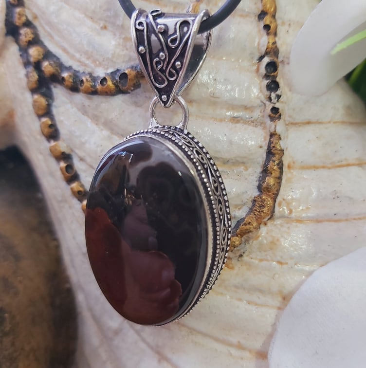 Agate Grounding Gemstone Pendant (E1816)