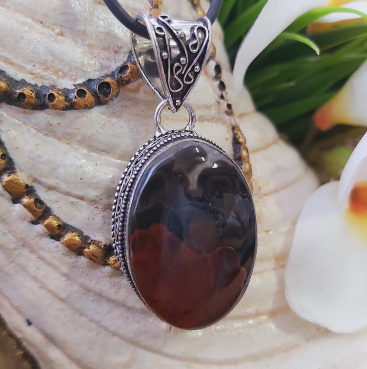 Agate Grounding Gemstone Pendant (E1816)