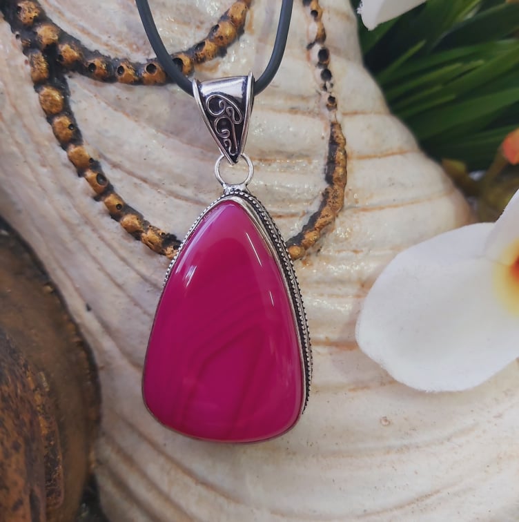 Agate Grounding Gemstone Pendant (E1825)