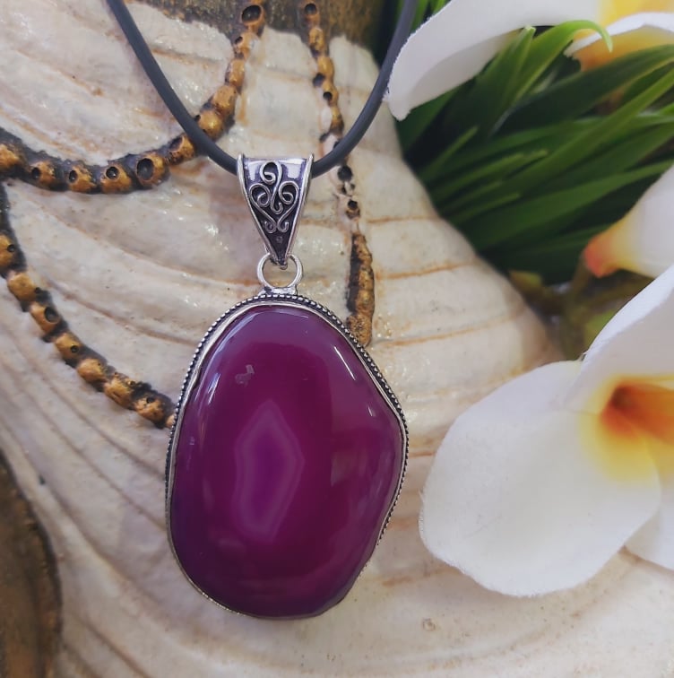 Agate Protection Gemstone Pendant (E1826)