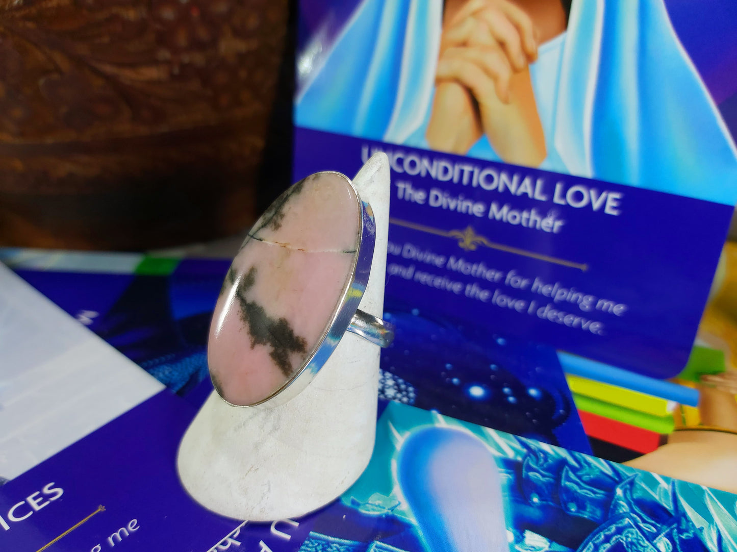 Rhodonite Self-Worth Ring Size US 9 (E186)