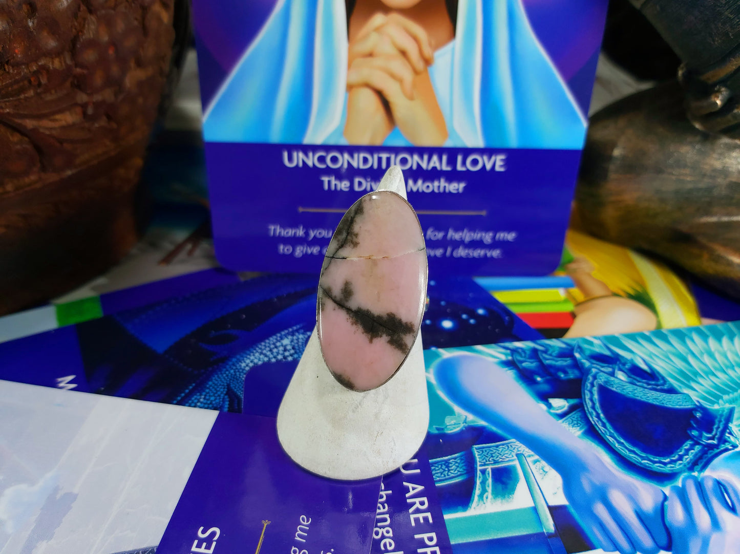 Rhodonite Self-Worth Ring Size US 9 (E186)