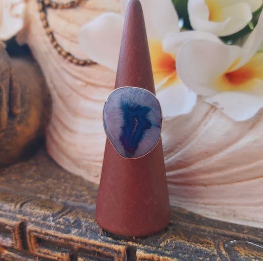 Agate Physical Wellbeing Gemstone Ring US 9.5 (E1867)