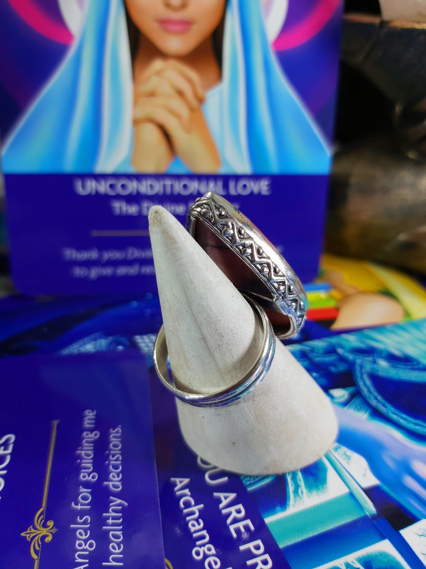 Rhodonite Self-Worth Ring Size US 8 (E188)