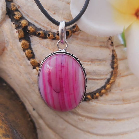 Agate Grounding & Protection Gemstone Pendant (E1889)