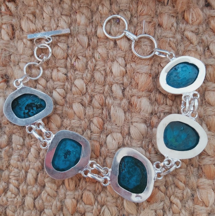 Agate Psychic Gemstone Bracelet 22 cm (E1930)