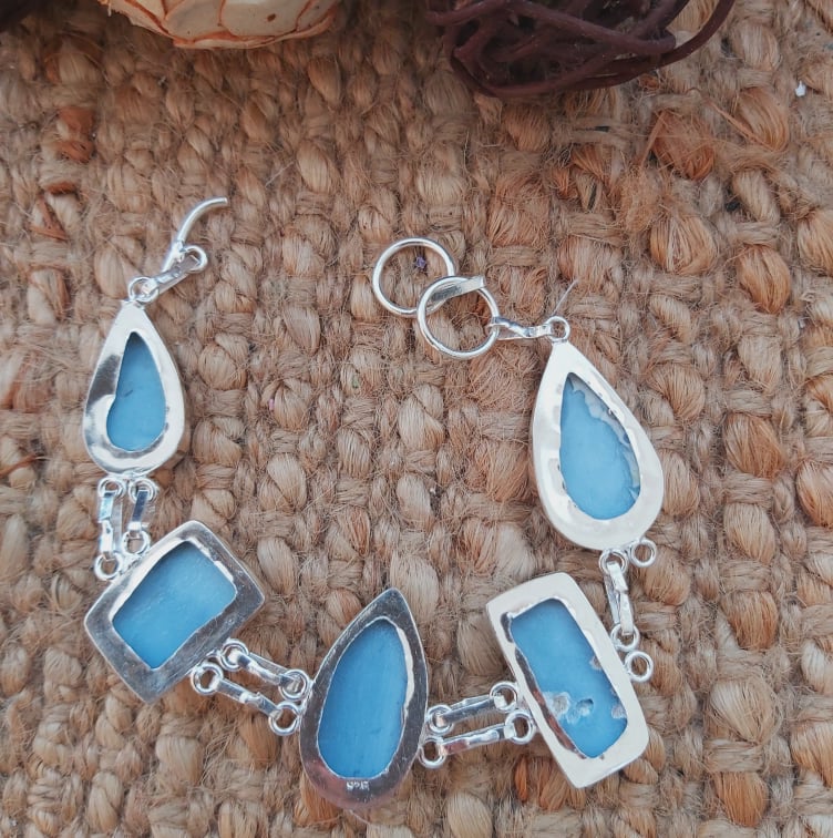 Angelic Owyhee Blue Opal Bracelet 21 cm (E1933)