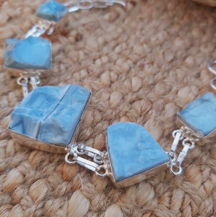 Angelic Owyhee Blue Opal Bracelet 21 cm (E1935)