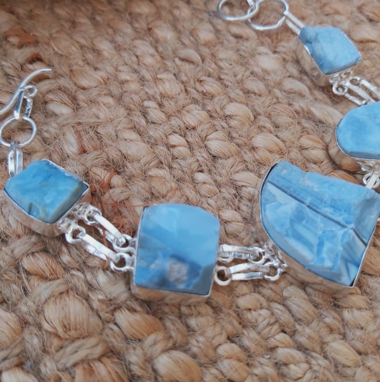 Angelic Owyhee Blue Opal Bracelet 21 cm (E1935)