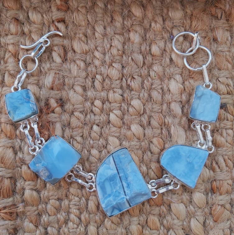 Angelic Owyhee Blue Opal Bracelet 21 cm (E1935)