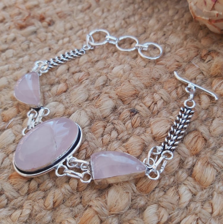 Rose Quartz True Love Bracelet 22 cm (E1955)