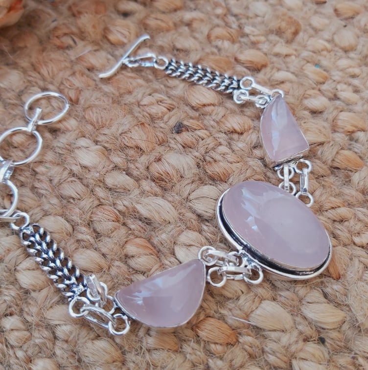 Rose Quartz True Love Bracelet 22 cm (E1955)