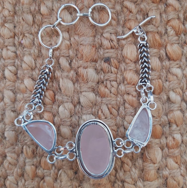 Rose Quartz True Love Bracelet 22 cm (E1955)