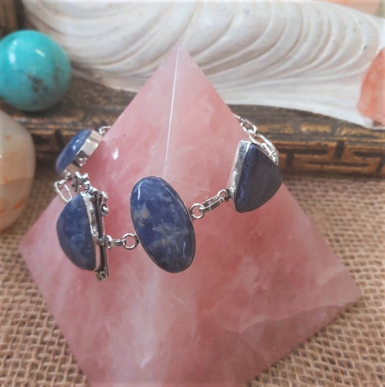 Sodalite Intuition Gemstone Bracelet 20 cm (E2253)