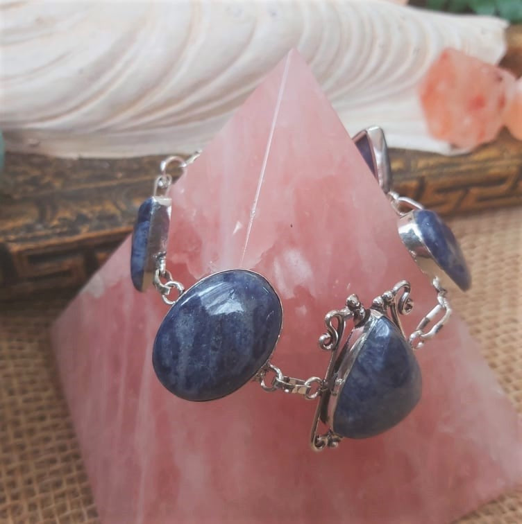 Sodalite Intuition Gemstone Bracelet 20 cm (E2253)