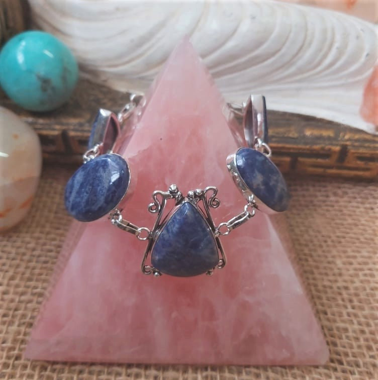 Sodalite Intuition Gemstone Bracelet 20 cm (E2253)