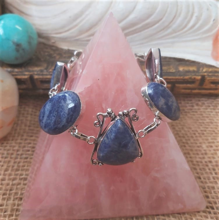 Sodalite Intuition Gemstone Bracelet 20 cm (E2253)