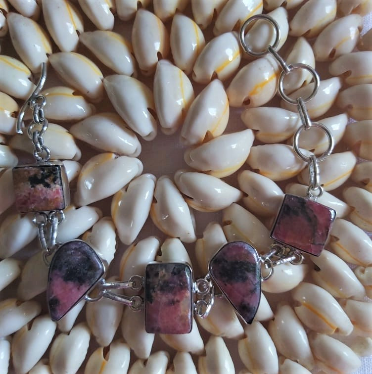 Rhodonite Self-Worth & Love Bracelet 19 cm (E2310)