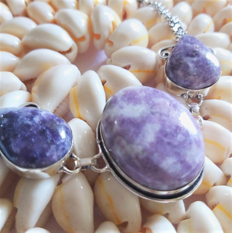 Lepidolite Gemstone Psychic Protection Bracelet 20 cm (E2313)