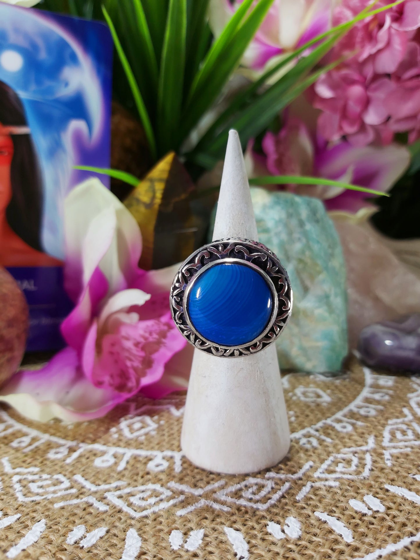 Agate Well Being Ring Size US 8 (E236)