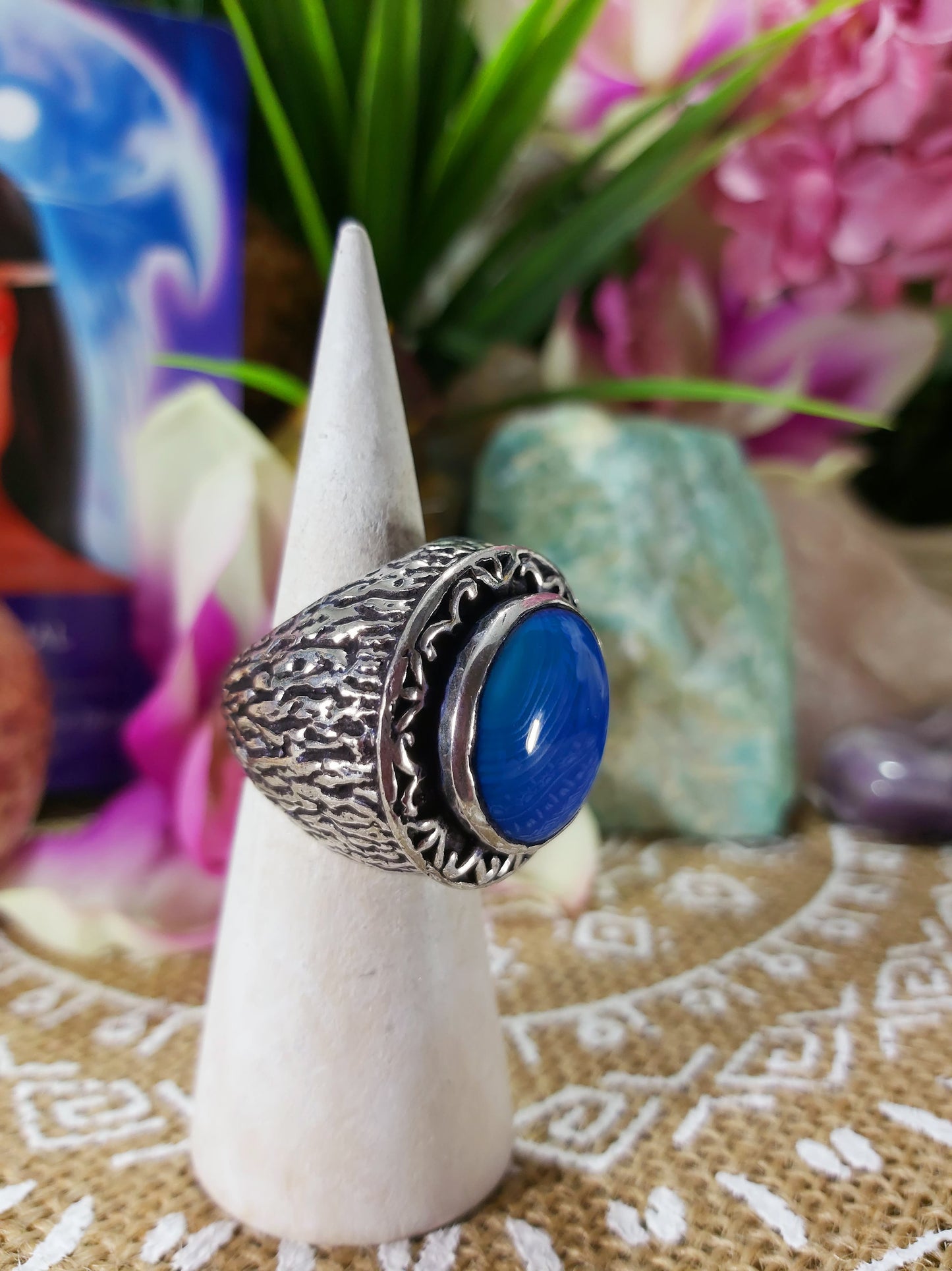 Agate Well Being Ring Size US 8 (E236)