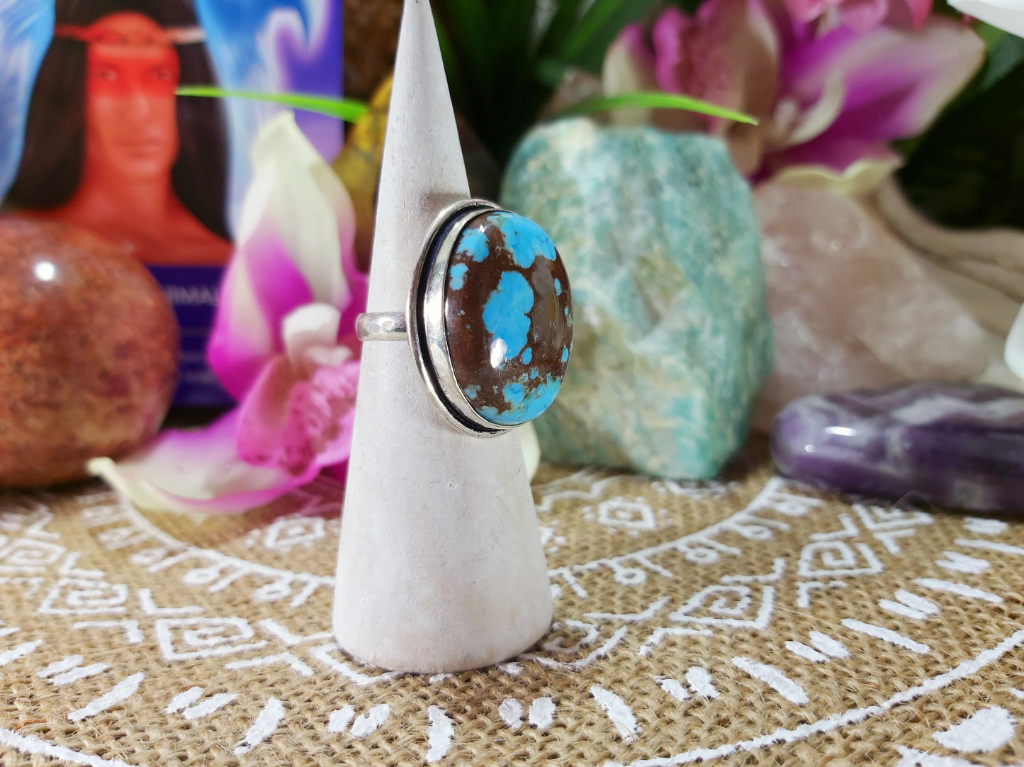 Turquoise Acceptance Ring Size US 7 (E237)