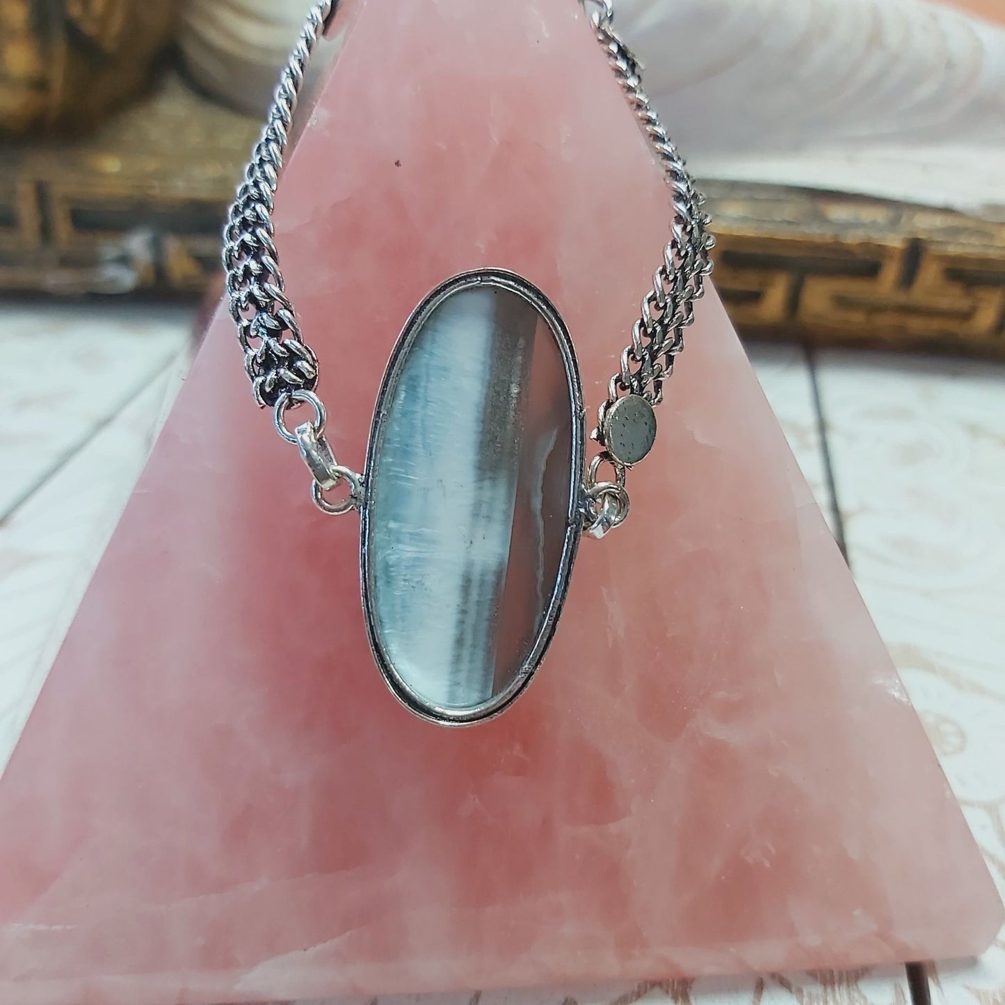 Angelic Owyhee Blue Opal Bracelet 17 cm (E2480)