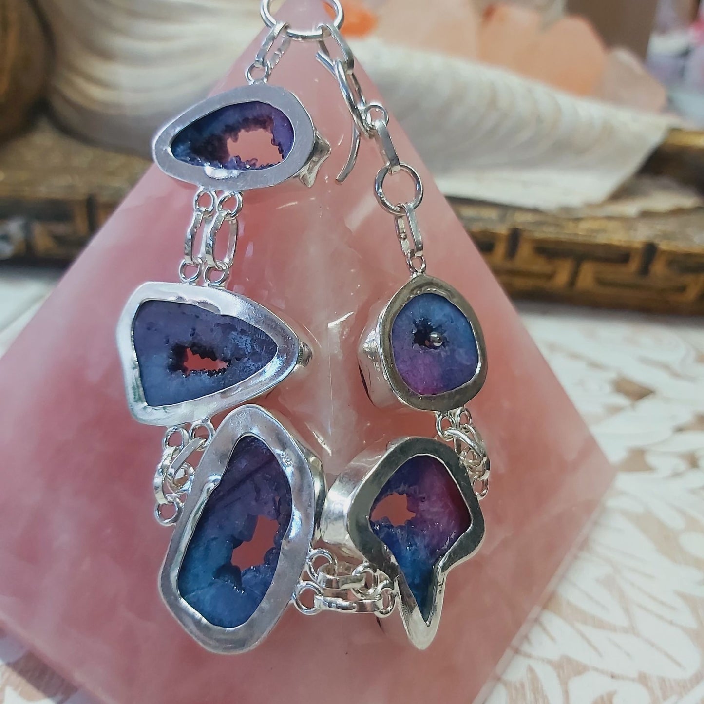 Agate Psychic Gemstone Bracelet 20 cm (E2481)