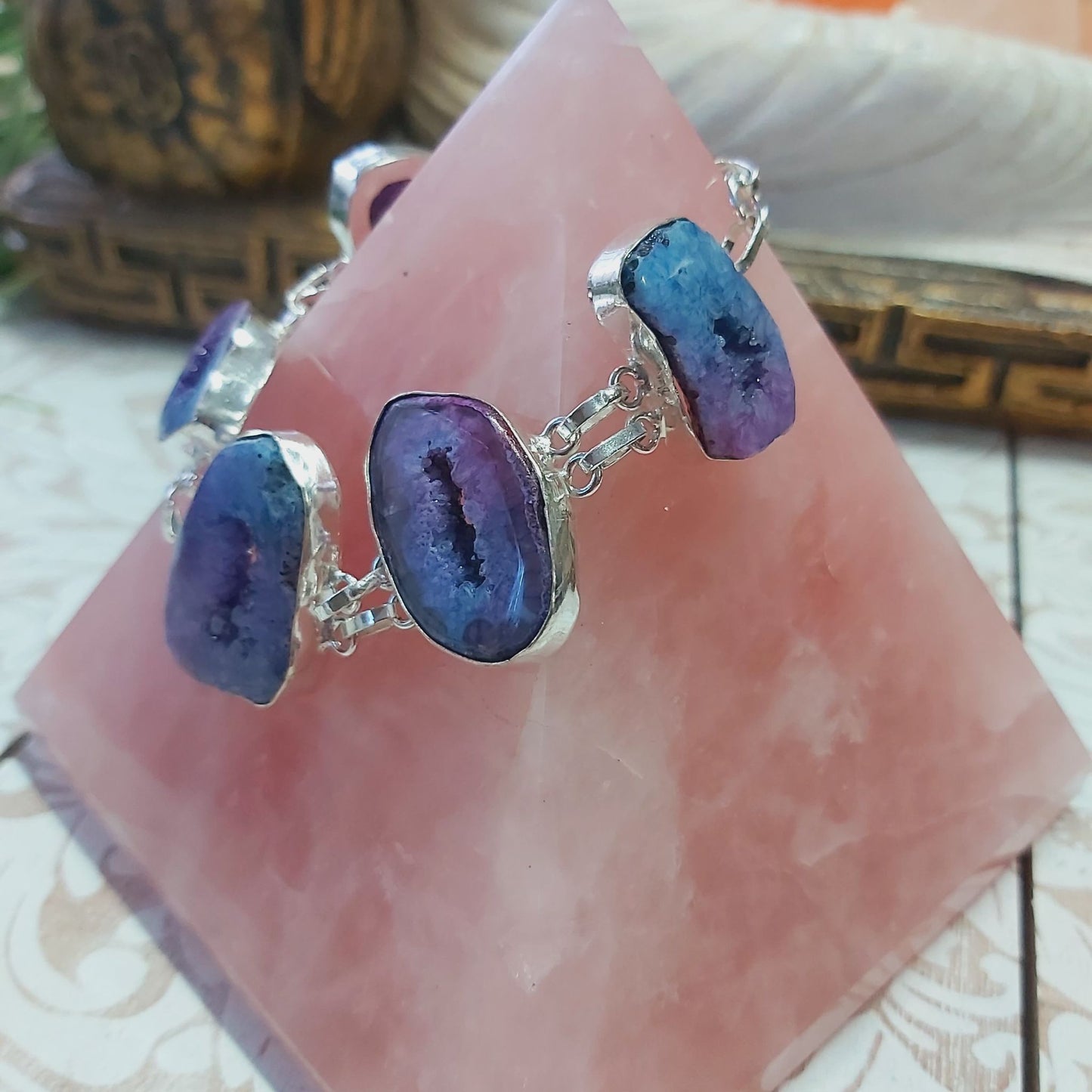 Agate Psychic Gemstone Bracelet 19 cm (E2482)