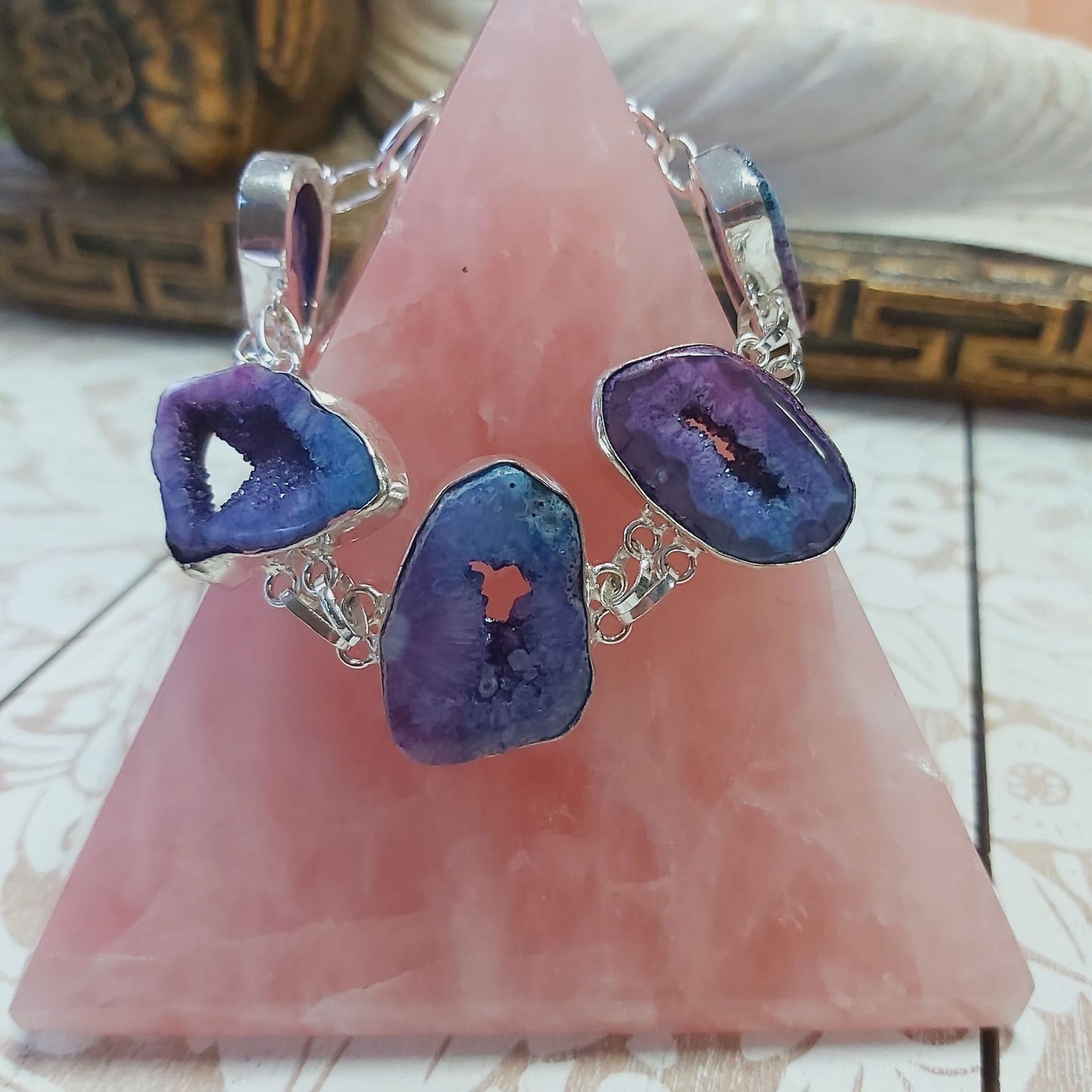 Agate Psychic Gemstone Bracelet 19 cm (E2482)