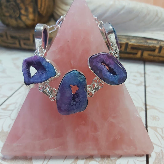 Agate Psychic Gemstone Bracelet 19 cm (E2482)