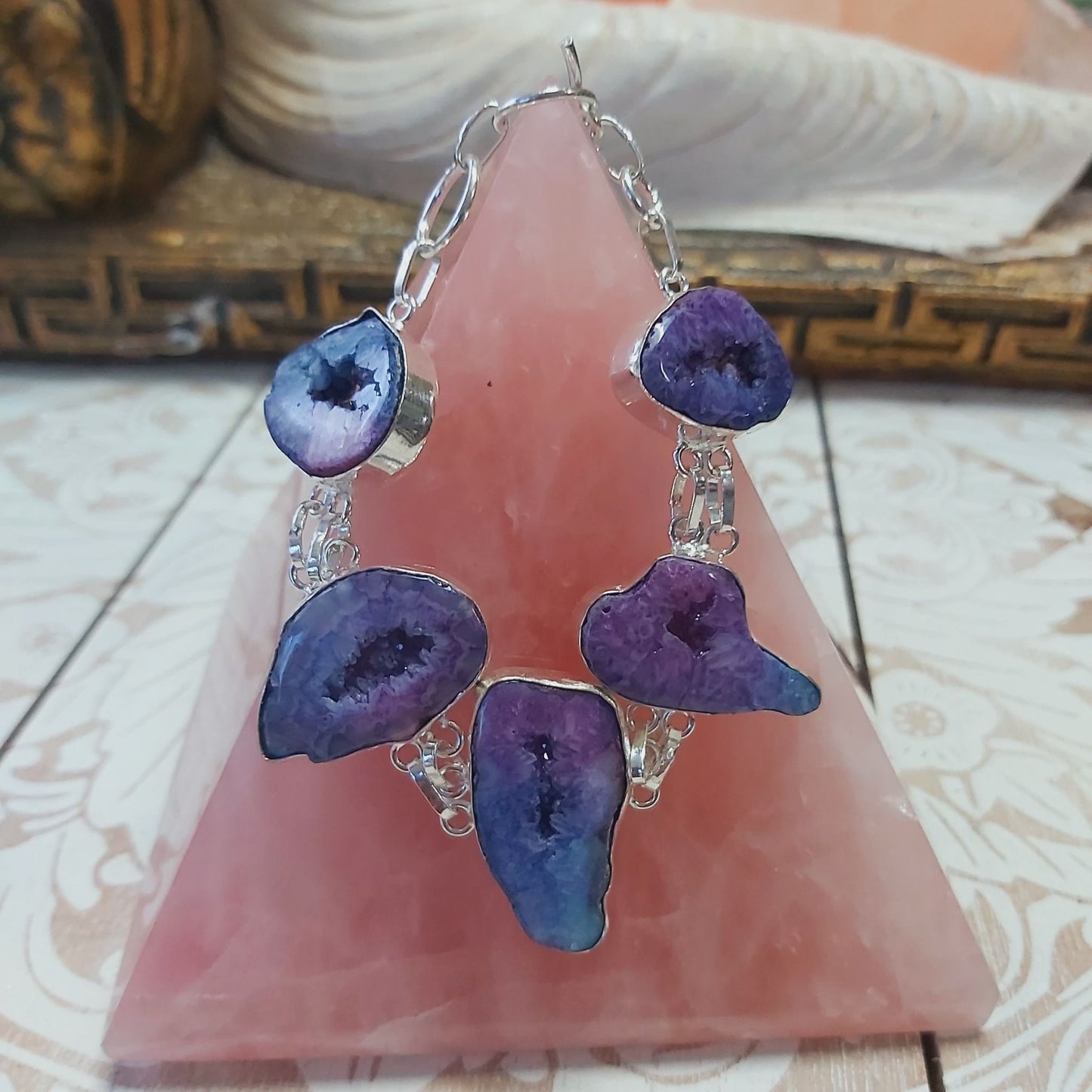 Agate Psychic Gemstone Bracelet 19 cm (E2483)