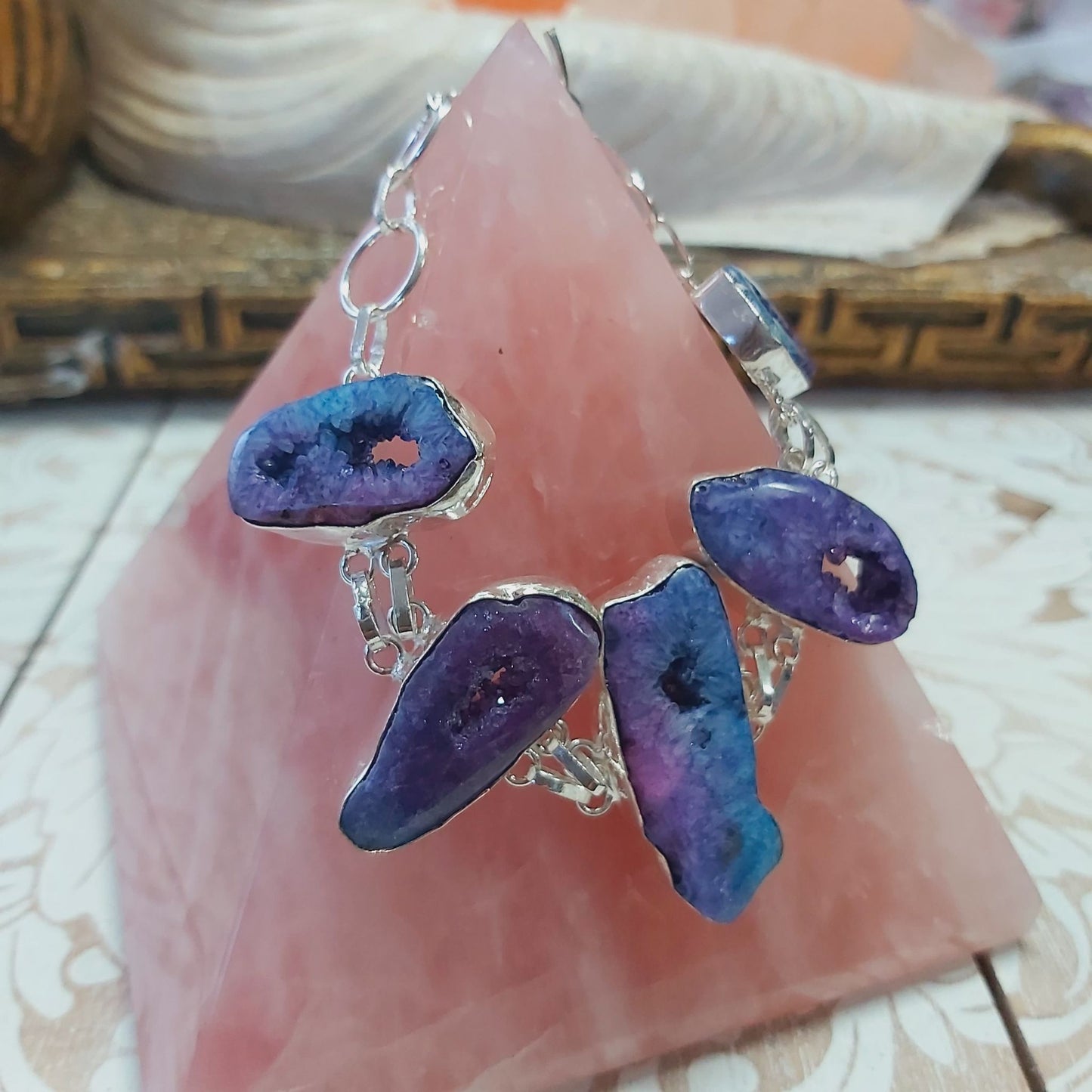 Agate Psychic Gemstone Bracelet 19 cm (E2484)