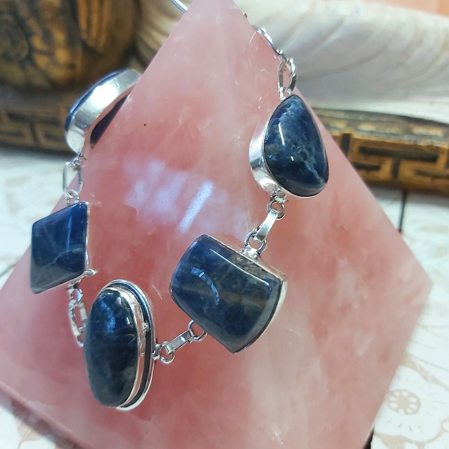 Sodalite Intuition Gemstone Bracelet 22 cm (E2488)