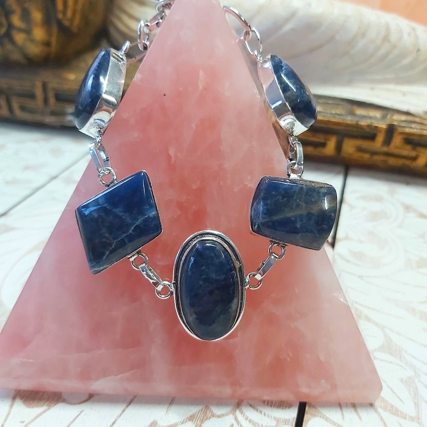 Sodalite Intuition Gemstone Bracelet 22 cm (E2488)